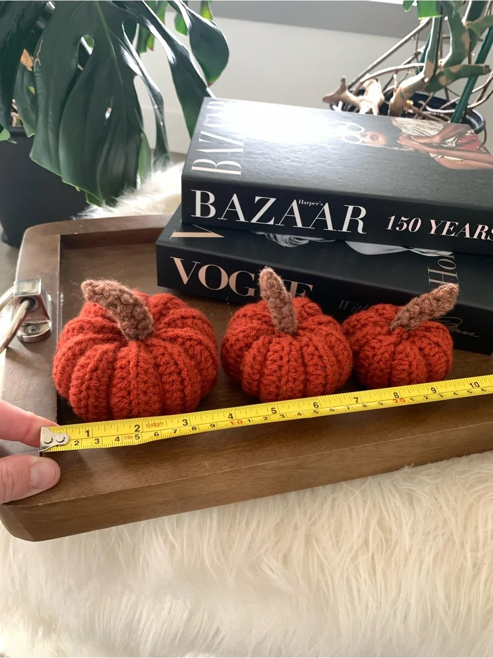 Autumn Fall Crochet Pumpkins set of three